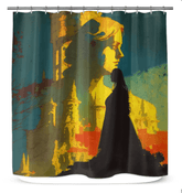 Elegant and inspired SurArt 68 shower curtain enhancing bathroom decor with style